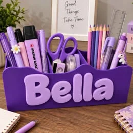 Make their desk feel extra special with their very own personalised 3D printed stationery holder! 💕 Choose the NAME + ANY 2 COLOURS to create a one-of-a-kind holder just for them. Perfect for: 🎁 Birthday gifts 👩‍🏫 Teacher gifts 🎄 Christmas pres
